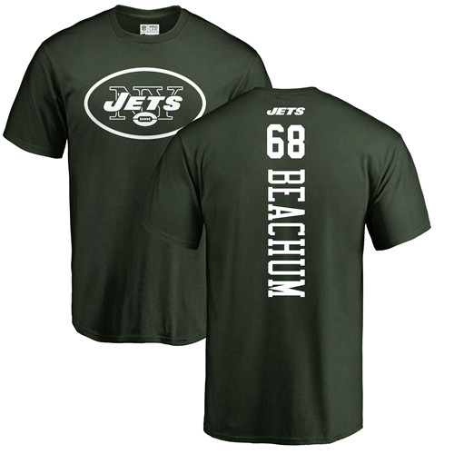 New York Jets Men Green Kelvin Beachum Backer NFL Football #68 T Shirt